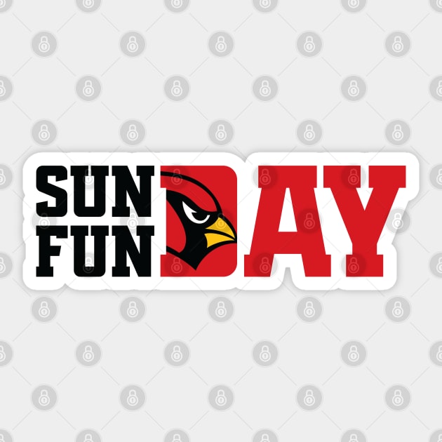 Arizona Cardinals Sunday Funday 2 Sticker by LunaGFXD